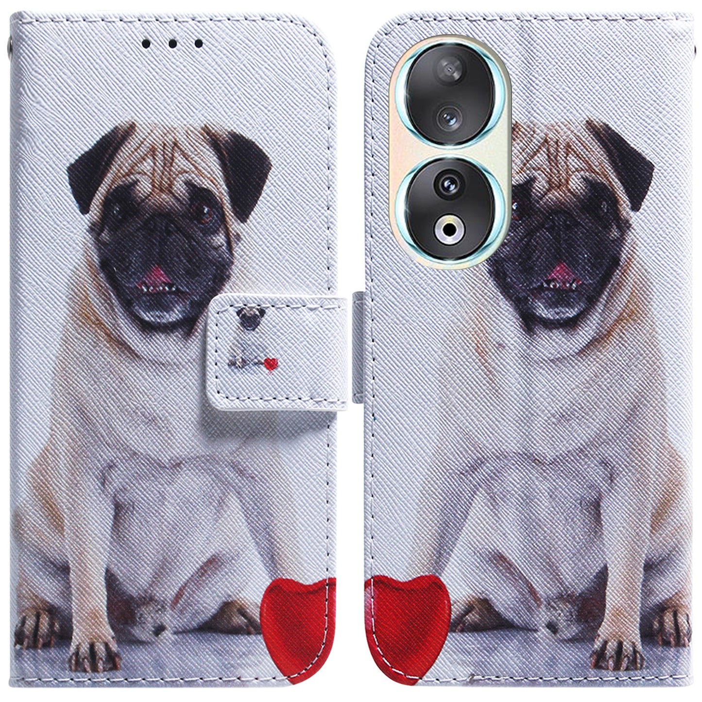 For Honor 90 Pattern Printing PU Leather Shockproof Phone Case Flip Stand Wallet Cover
