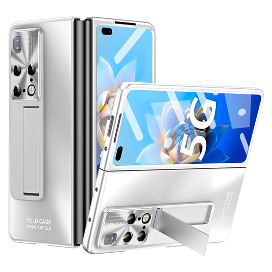 For Huawei Mate X2 4G / 5G Hard PC Shockproof Phone Case AG Matte Kickstand Cover with Front Screen Protector