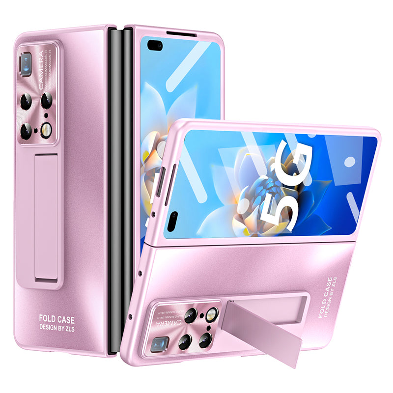 For Huawei Mate X2 4G / 5G Hard PC Shockproof Phone Case AG Matte Kickstand Cover with Front Screen Protector