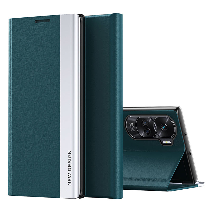 For Honor 90 Lite 5G / X50i 5G PU Leather+PC Electroplating Phone Cover Anti-drop Stand Case