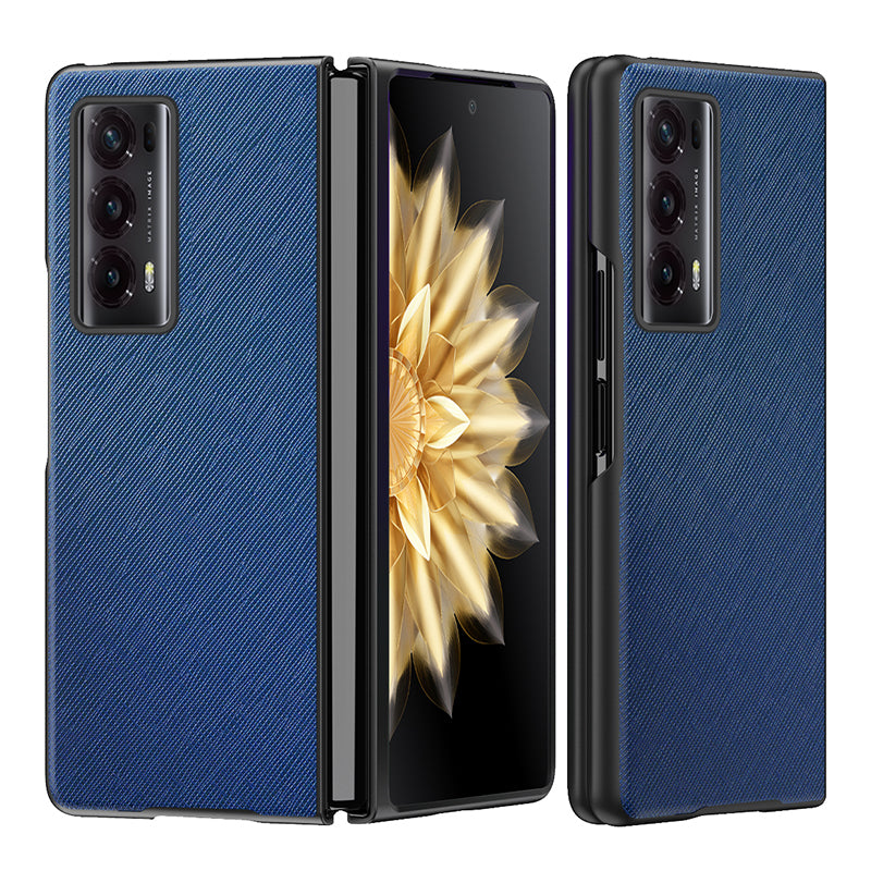 For Honor Magic V2 5G PU Leather + PC Rubberized Phone Case Cross Texture Folding Cover
