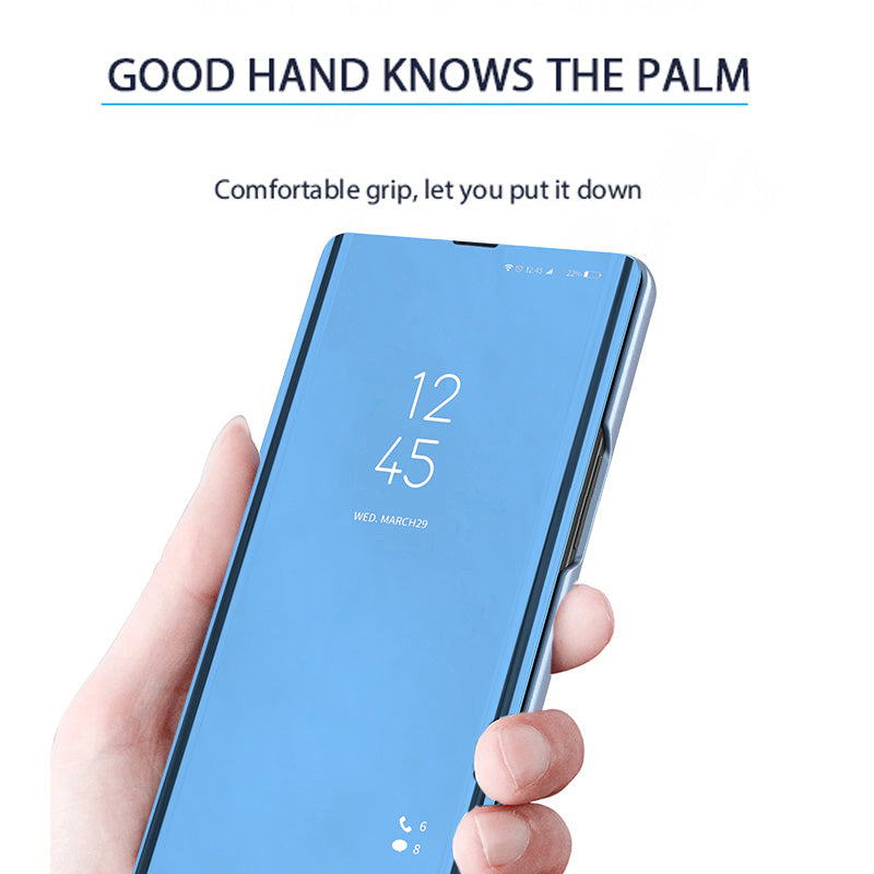 For Honor 90 Lite 5G / X50i 5G View Window Mirror Surface Phone Case Electroplating Leather Anti-drop Cover