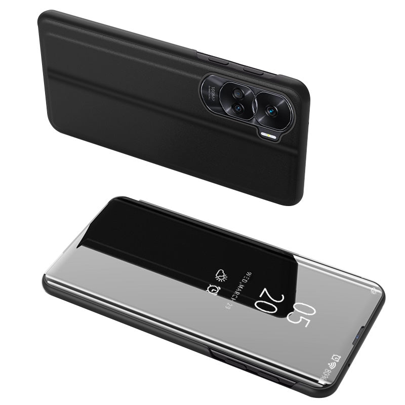 For Honor 90 Lite 5G / X50i 5G View Window Mirror Surface Phone Case Electroplating Leather Anti-drop Cover