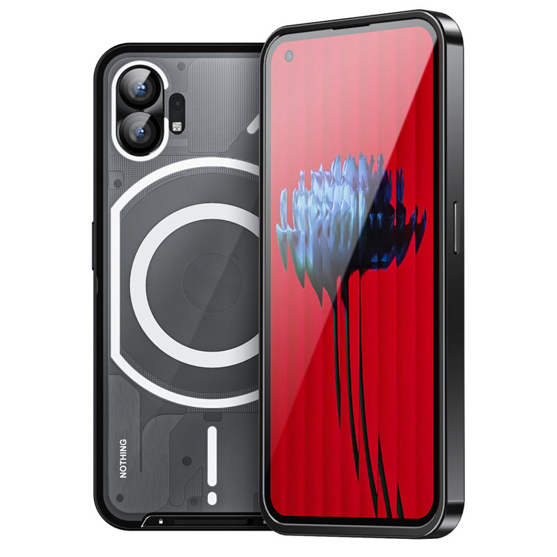 Magic Shield Magnetic Series Phone Case for Nothing Phone (2) Compatible with MagSafe, Metal Frame Protective Cover with Lens Cover