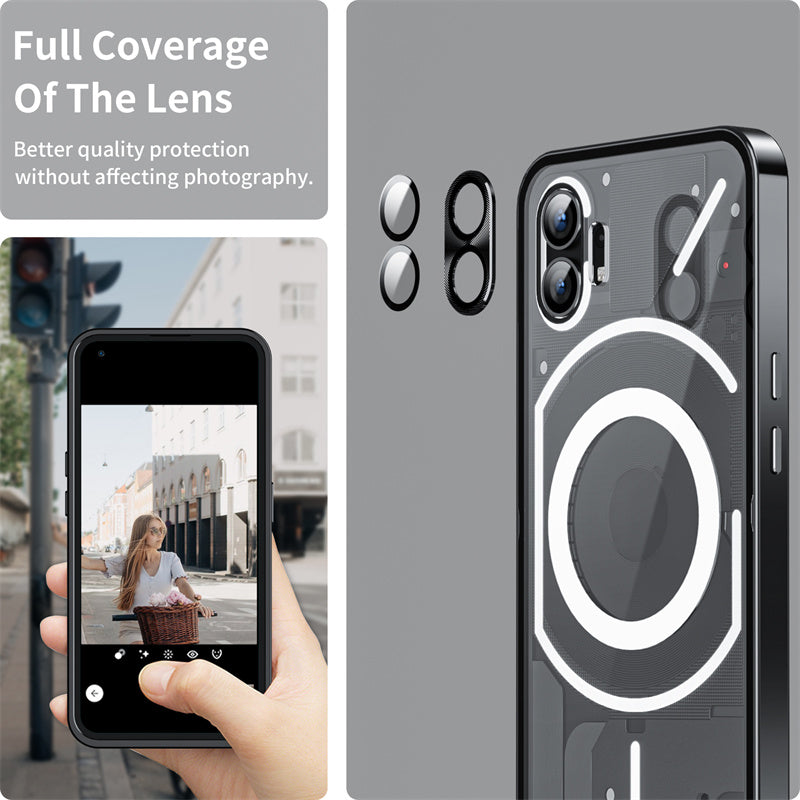 Magic Shield Magnetic Series Phone Case for Nothing Phone (2) Compatible with MagSafe, Metal Frame Protective Cover with Lens Cover