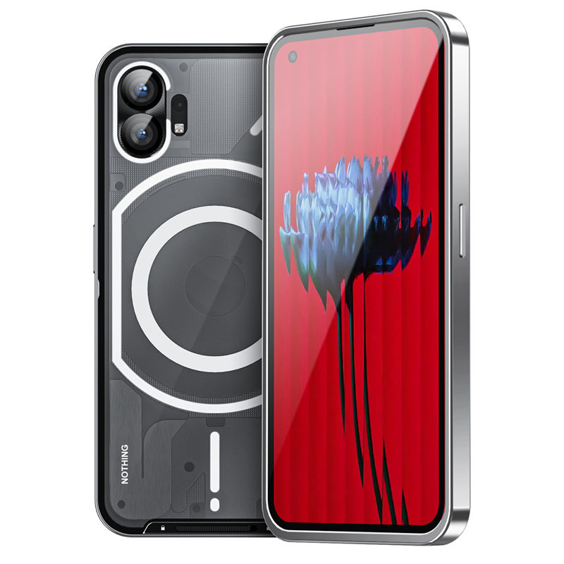 Magic Shield Magnetic Series Phone Case for Nothing Phone (2) Compatible with MagSafe, Metal Frame Protective Cover with Lens Cover