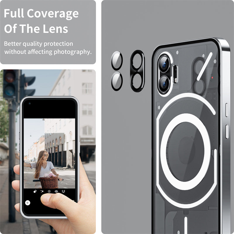 Magic Shield Magnetic Series Phone Case for Nothing Phone (2) Compatible with MagSafe, Metal Frame Protective Cover with Lens Cover