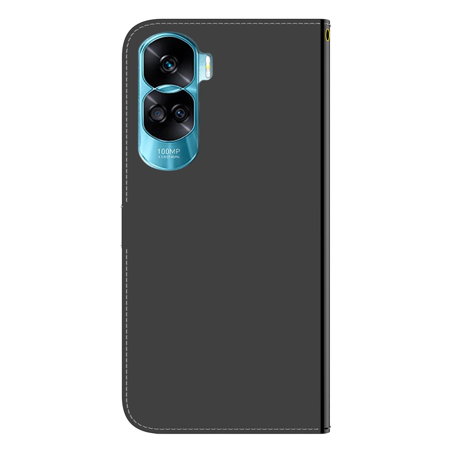 For Honor 90 Lite 5G / X50i 5G Mirror-Like Surface PU Leather Cover Anti-drop Wallet Stand Phone Case