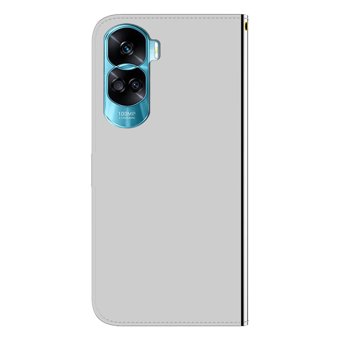 For Honor 90 Lite 5G / X50i 5G Mirror-Like Surface PU Leather Cover Anti-drop Wallet Stand Phone Case