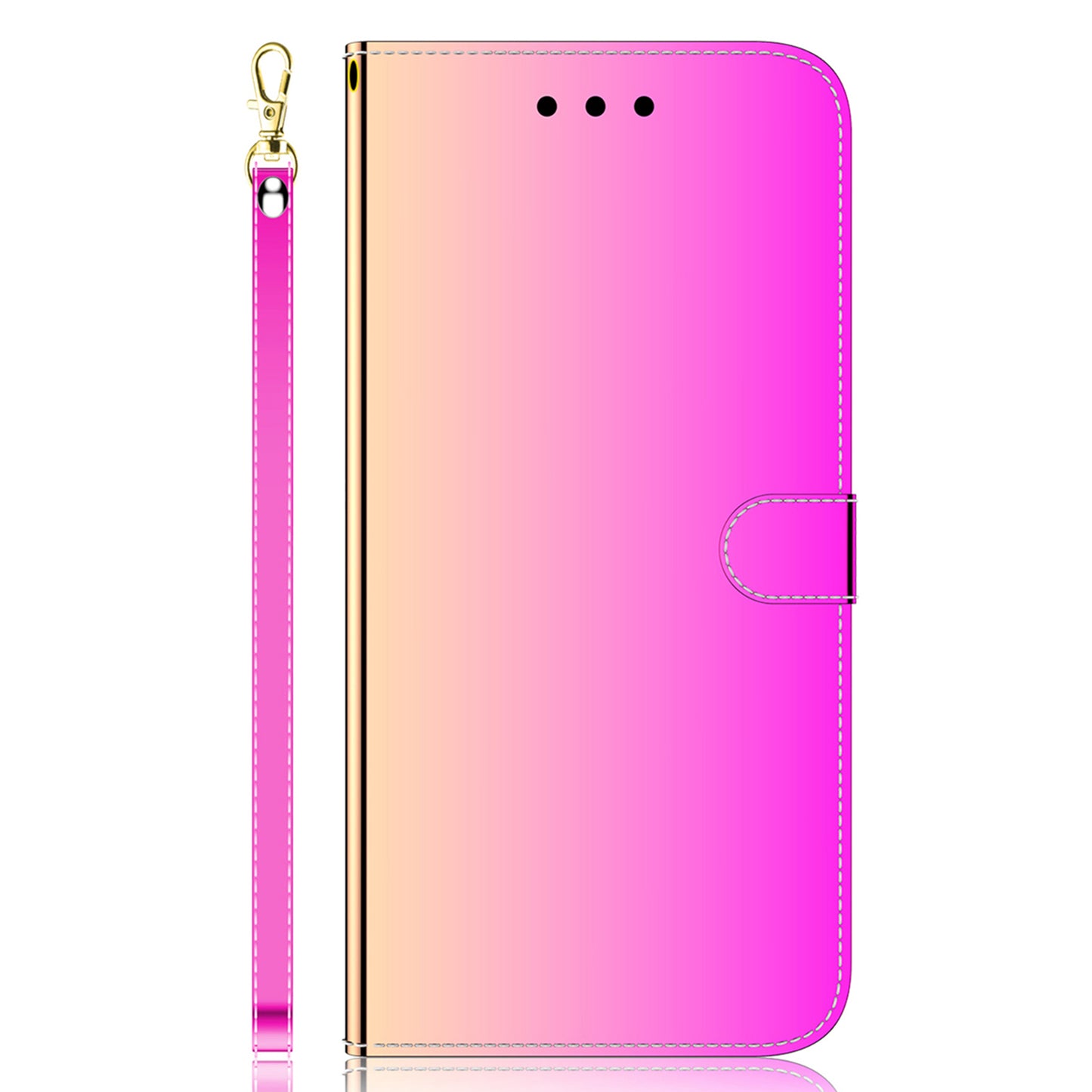 For Honor 90 Lite 5G / X50i 5G Mirror-Like Surface PU Leather Cover Anti-drop Wallet Stand Phone Case