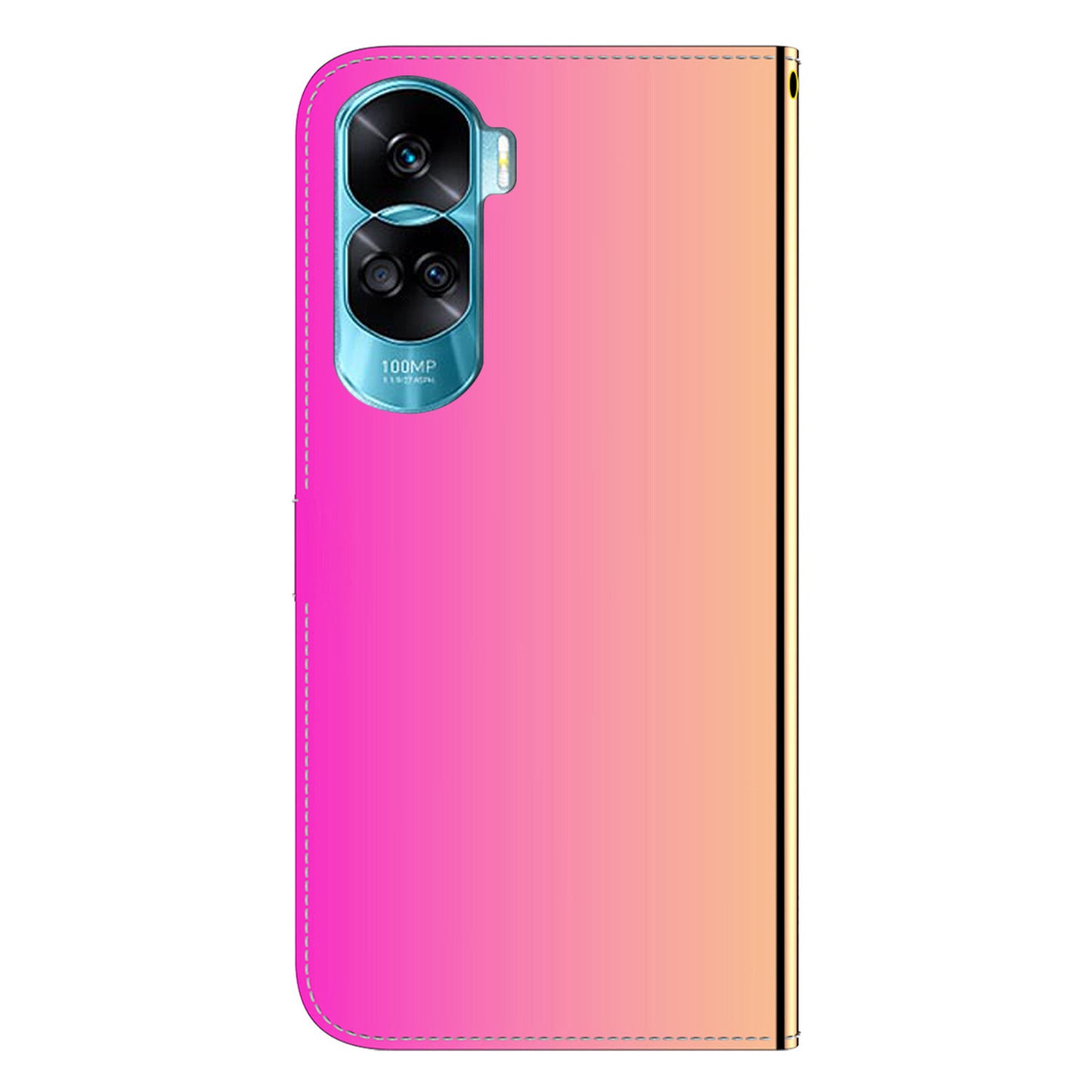 For Honor 90 Lite 5G / X50i 5G Mirror-Like Surface PU Leather Cover Anti-drop Wallet Stand Phone Case