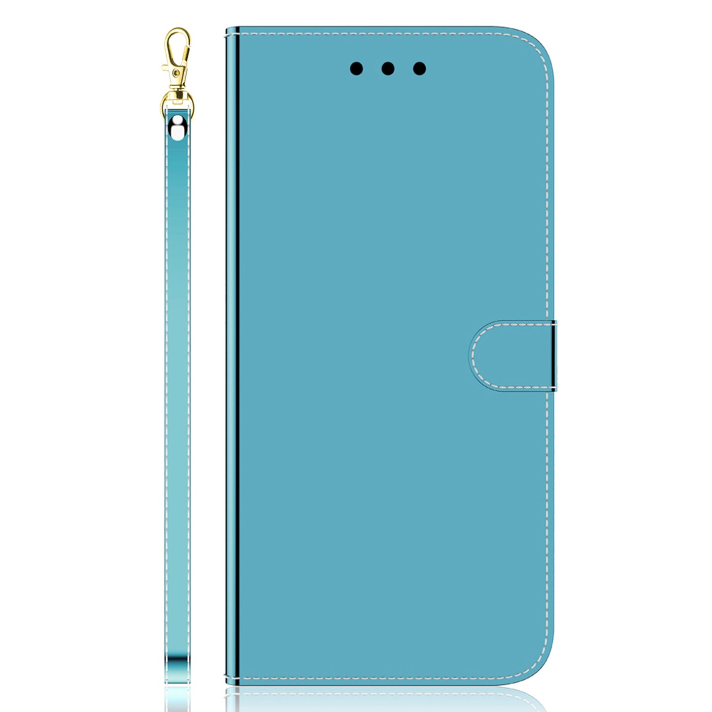 For Honor 90 Lite 5G / X50i 5G Mirror-Like Surface PU Leather Cover Anti-drop Wallet Stand Phone Case