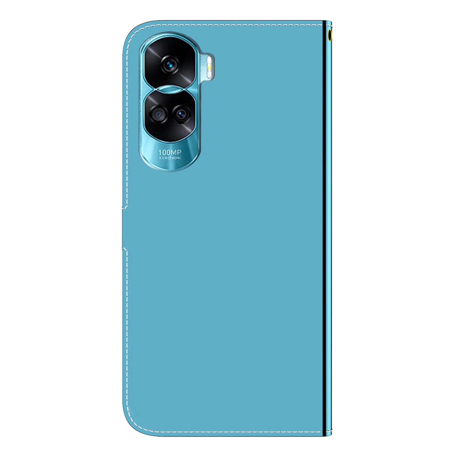 For Honor 90 Lite 5G / X50i 5G Mirror-Like Surface PU Leather Cover Anti-drop Wallet Stand Phone Case