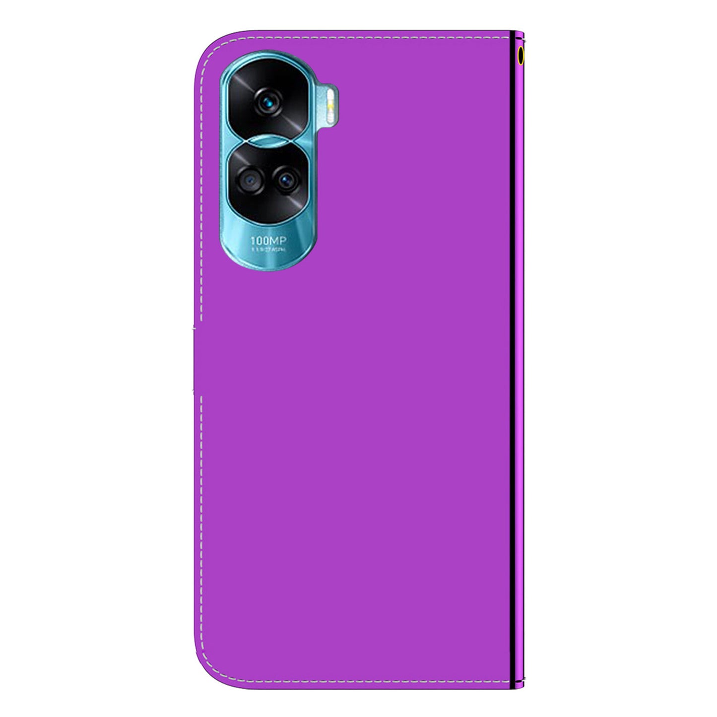 For Honor 90 Lite 5G / X50i 5G Mirror-Like Surface PU Leather Cover Anti-drop Wallet Stand Phone Case