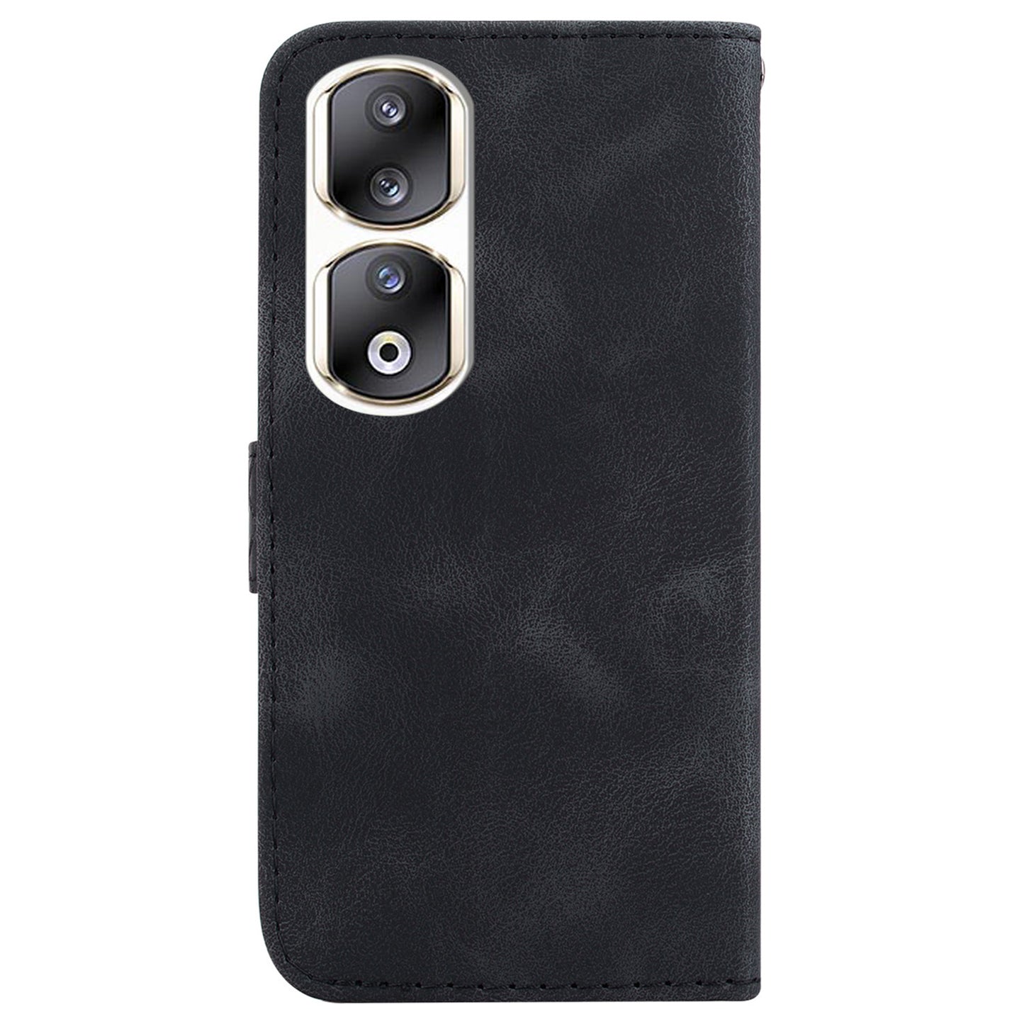 For Honor 90 Pro PU Leather Stand Cover 7-Shape Imprinted Flip Wallet Phone Case