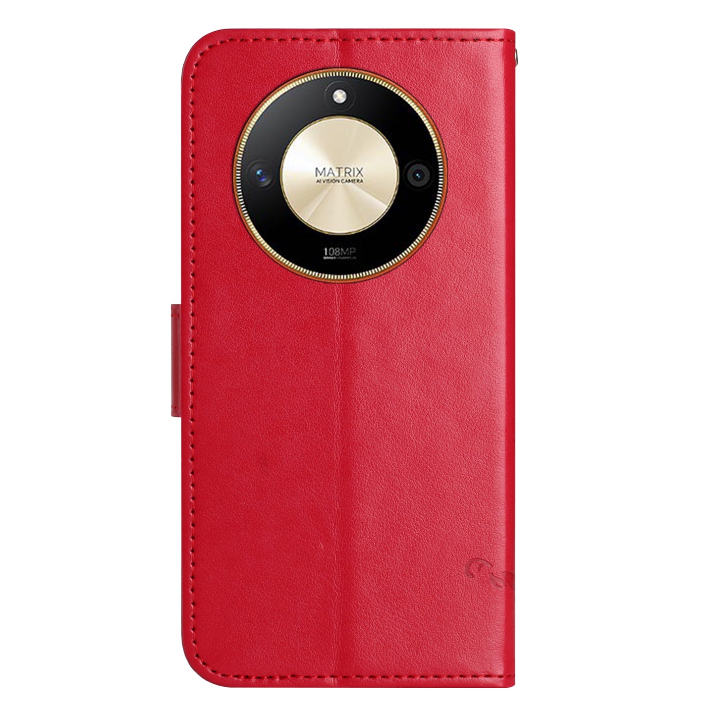 For Honor X50 Butterfly Flower Imprinted Drop-proof Phone Case PU Leather Wallet Stand Cover