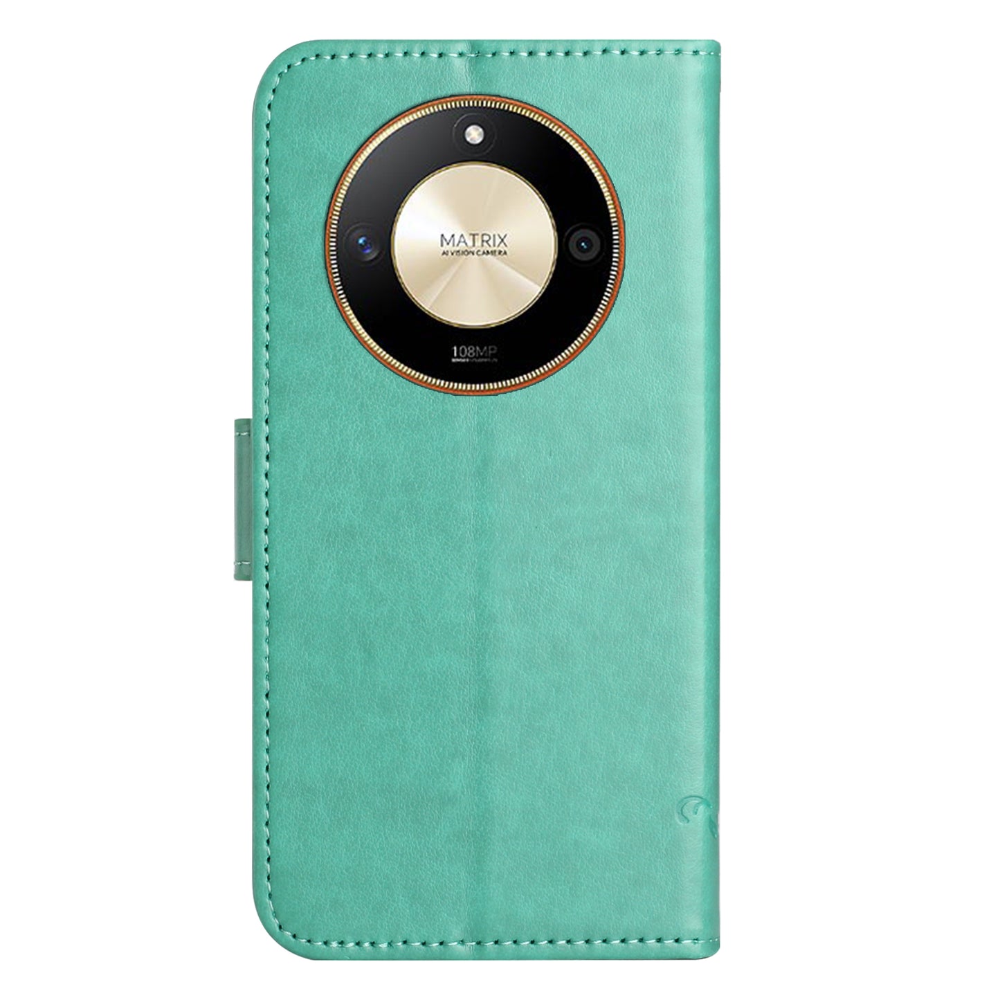 For Honor X50 Butterfly Flower Imprinted Drop-proof Phone Case PU Leather Wallet Stand Cover