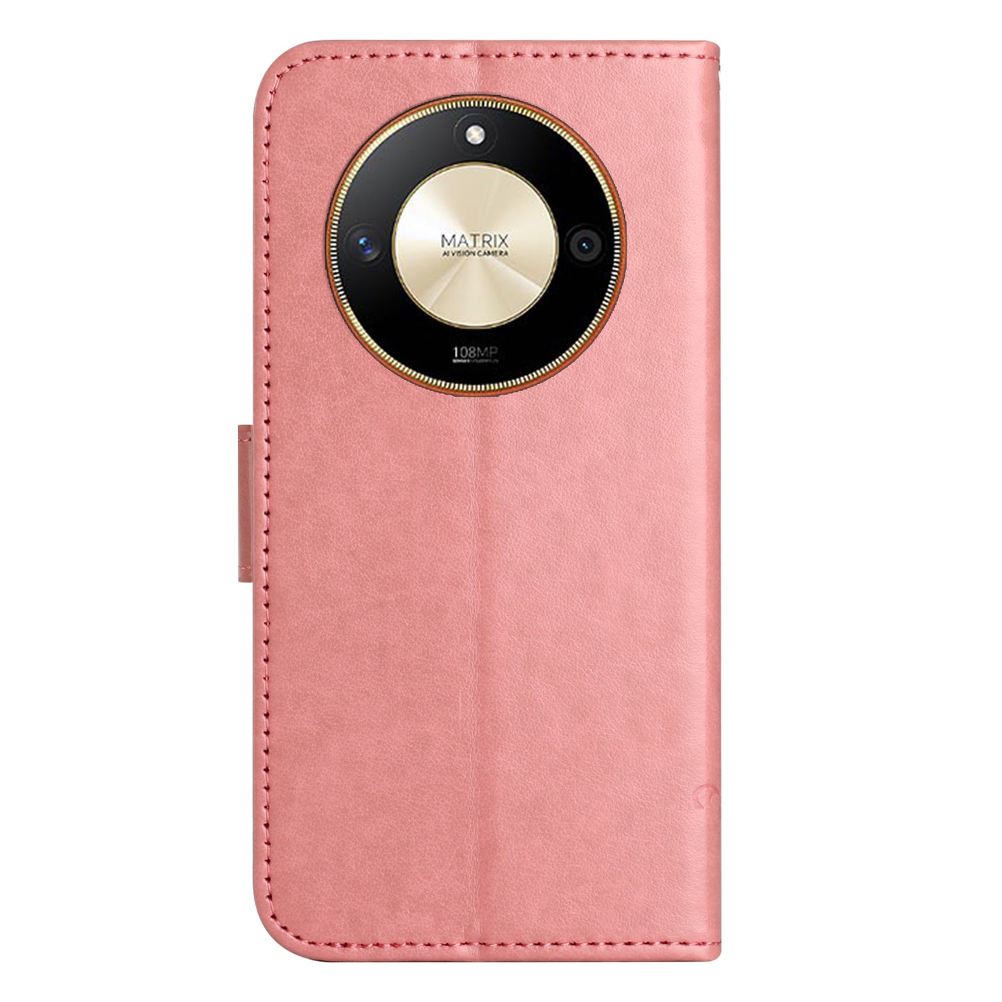 For Honor X50 Butterfly Flower Imprinted Drop-proof Phone Case PU Leather Wallet Stand Cover