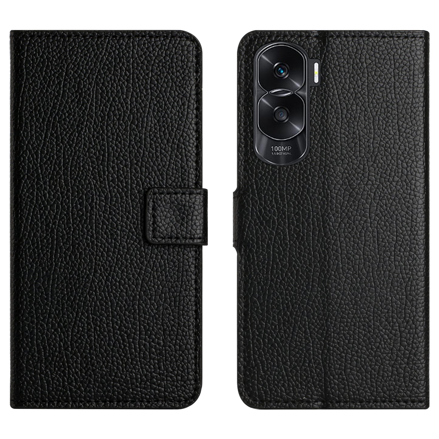 For Honor 90 Lite 5G / X50i 5G PU Leather Flip Cover Litchi Texture Phone Wallet Book Stand Phone Case
