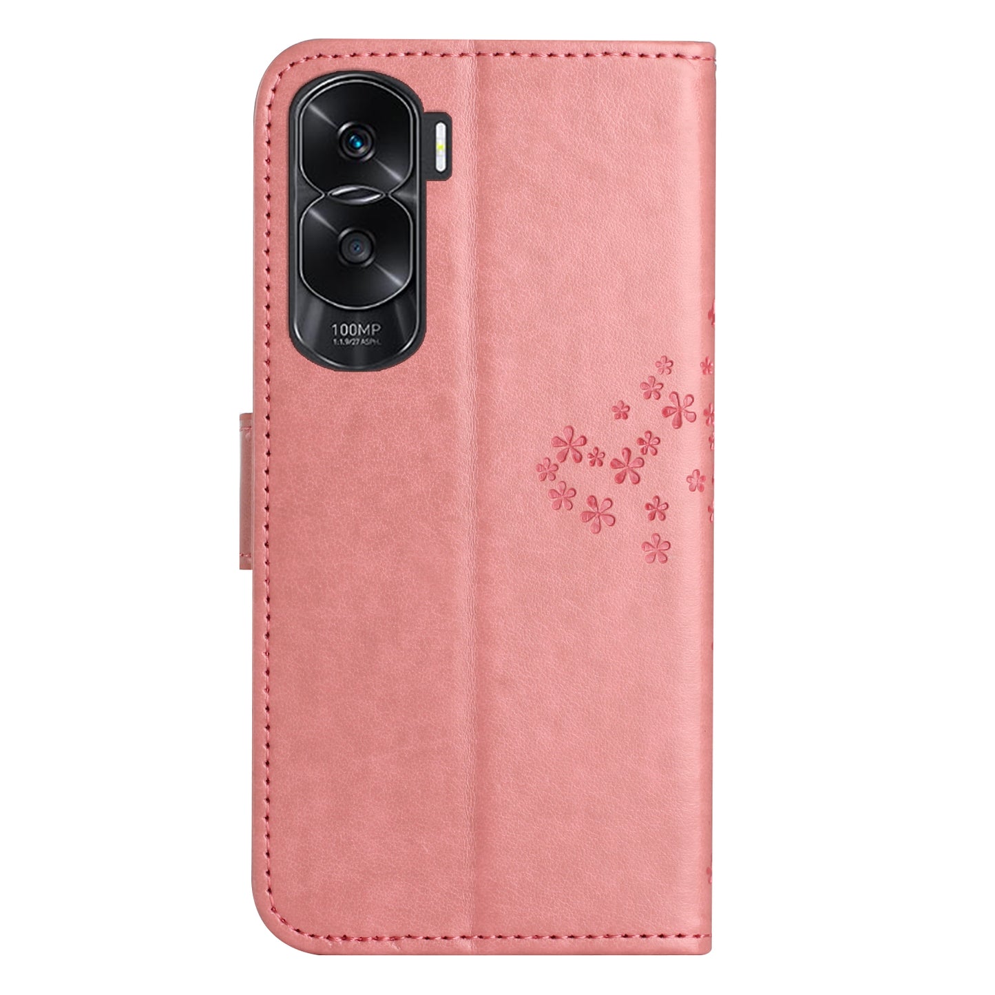 For Honor 90 Lite 5G / X50i 5G Leather Flip Stand Cover Owl Tree Imprinted Wallet Phone Case