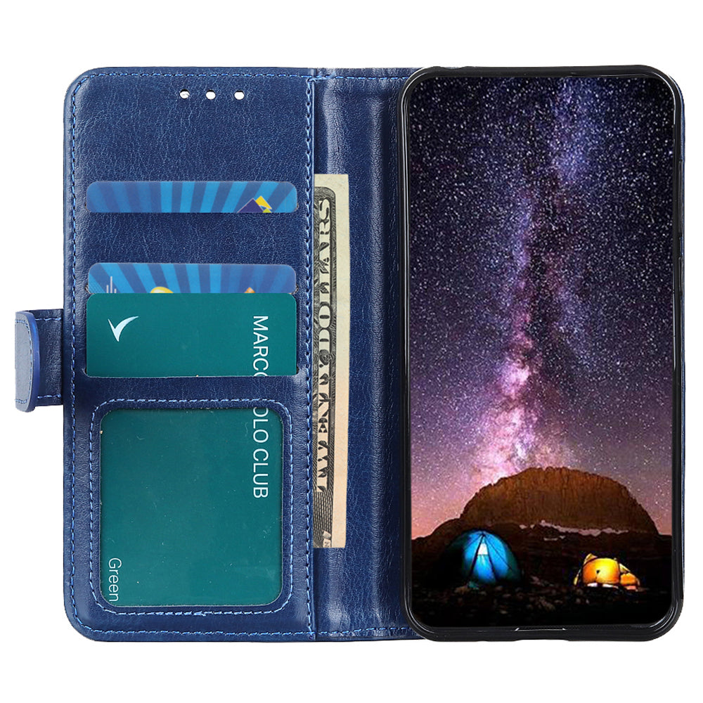 For Huawei nova Y91 4G / Enjoy 60X PU Leather Phone Case Crazy Horse Texture Wallet Stand Cover