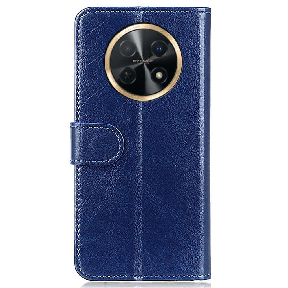 For Huawei nova Y91 4G / Enjoy 60X PU Leather Phone Case Crazy Horse Texture Wallet Stand Cover