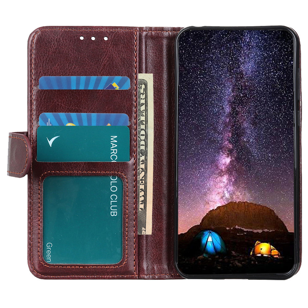 For Huawei nova Y91 4G / Enjoy 60X PU Leather Phone Case Crazy Horse Texture Wallet Stand Cover