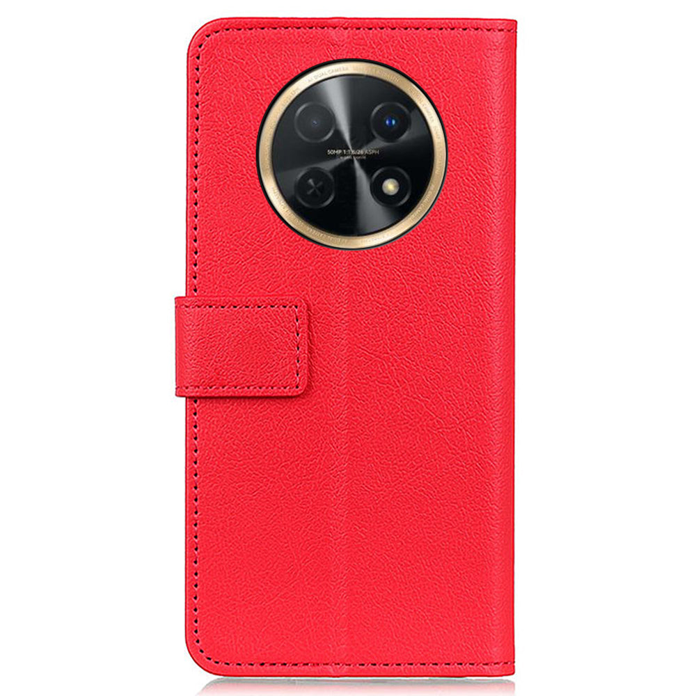 For Huawei nova Y91 4G / Enjoy 60X Textured Phone Cover PU Leather Wallet Stand Case