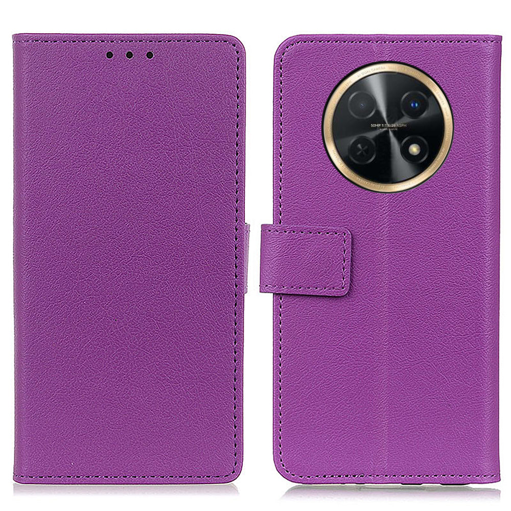 For Huawei nova Y91 4G / Enjoy 60X Textured Phone Cover PU Leather Wallet Stand Case