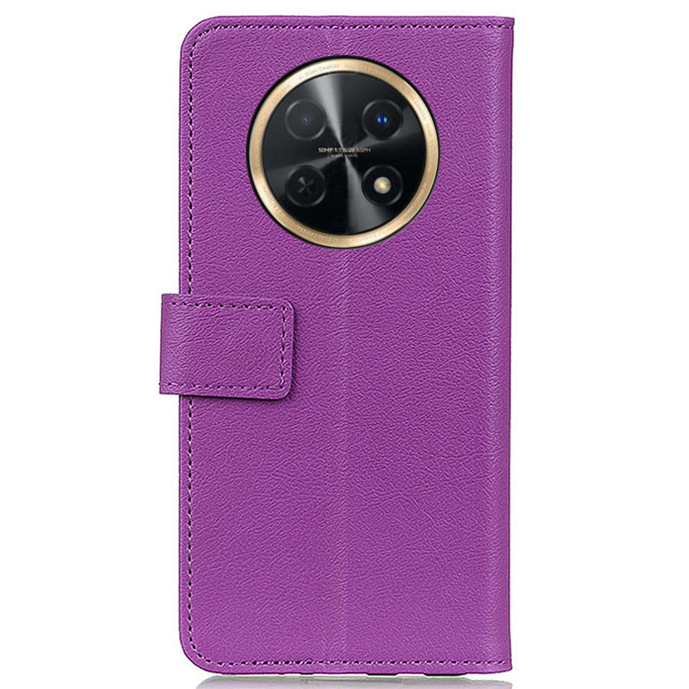 For Huawei nova Y91 4G / Enjoy 60X Textured Phone Cover PU Leather Wallet Stand Case