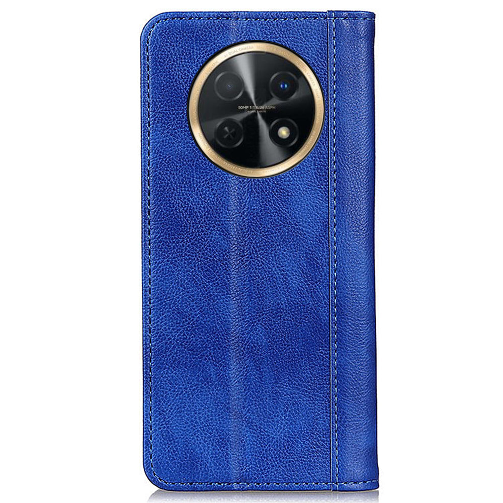 For Huawei nova Y91 4G / Enjoy 60X Litchi Texture Split Leather Phone Case Wallet Stand Cover