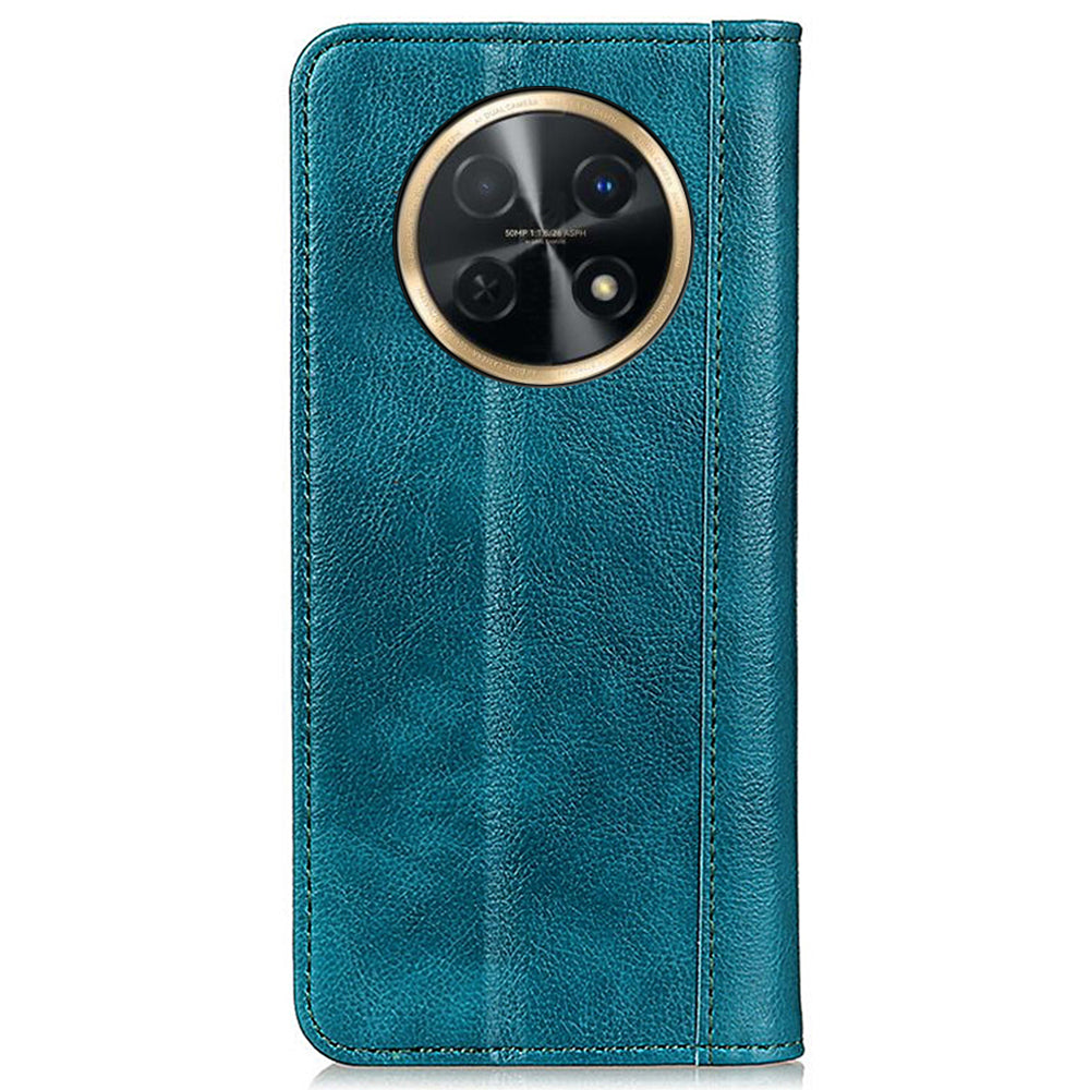 For Huawei nova Y91 4G / Enjoy 60X Litchi Texture Split Leather Phone Case Wallet Stand Cover