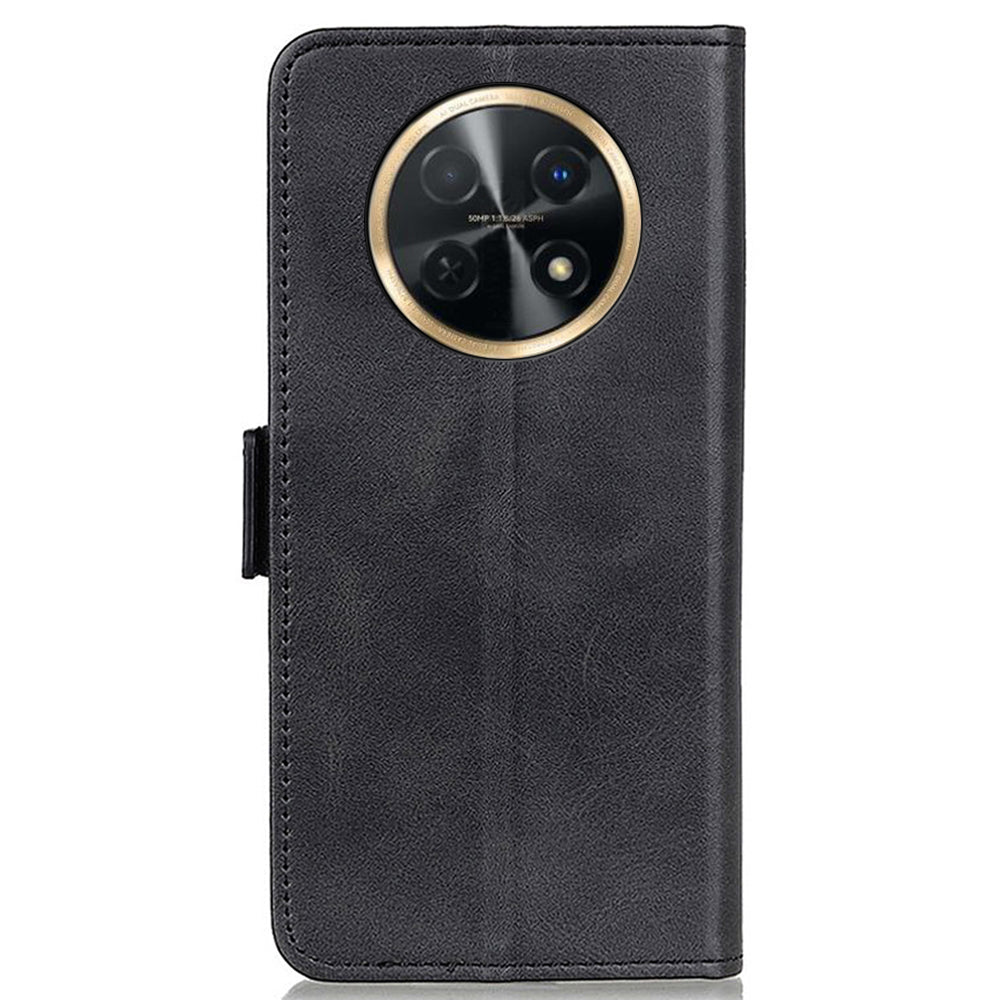 For Huawei nova Y91 4G / Enjoy 60X Cowhide Texture Wallet Phone Case PU Leather Cover with Stand