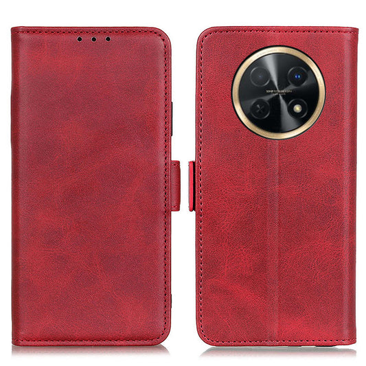 For Huawei nova Y91 4G / Enjoy 60X Cowhide Texture Wallet Phone Case PU Leather Cover with Stand