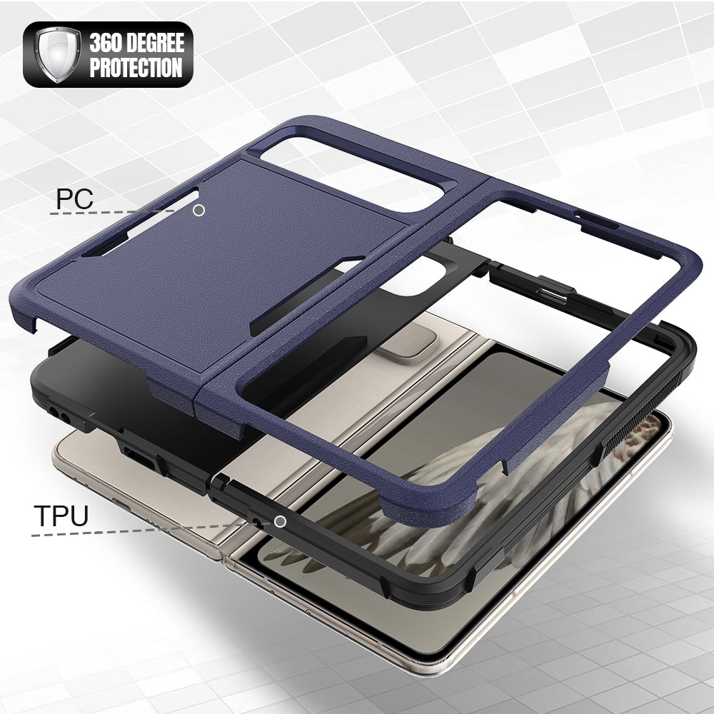 Anti-Fall Phone Case for Google Pixel Fold Hard PC+Soft TPU Slim Case Shockproof Phone Cover