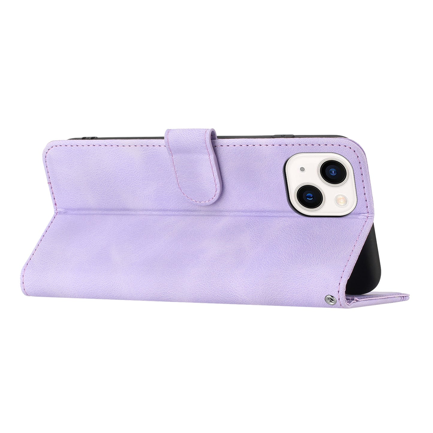 YX003 For iPhone 15 Leather Wallet Stand Shockproof Cover Imprinted Phone Case