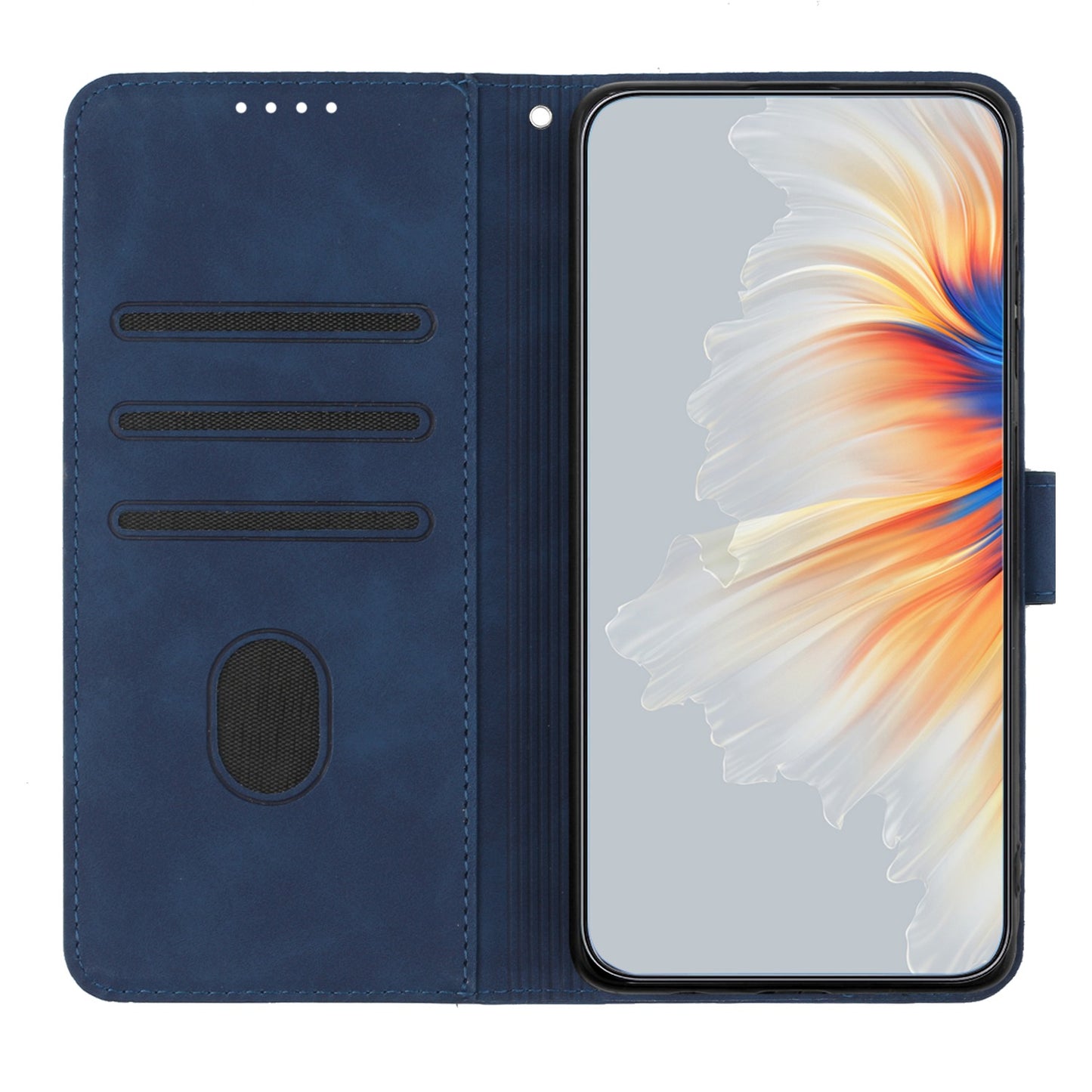 YX003 For iPhone 15 Leather Wallet Stand Shockproof Cover Imprinted Phone Case