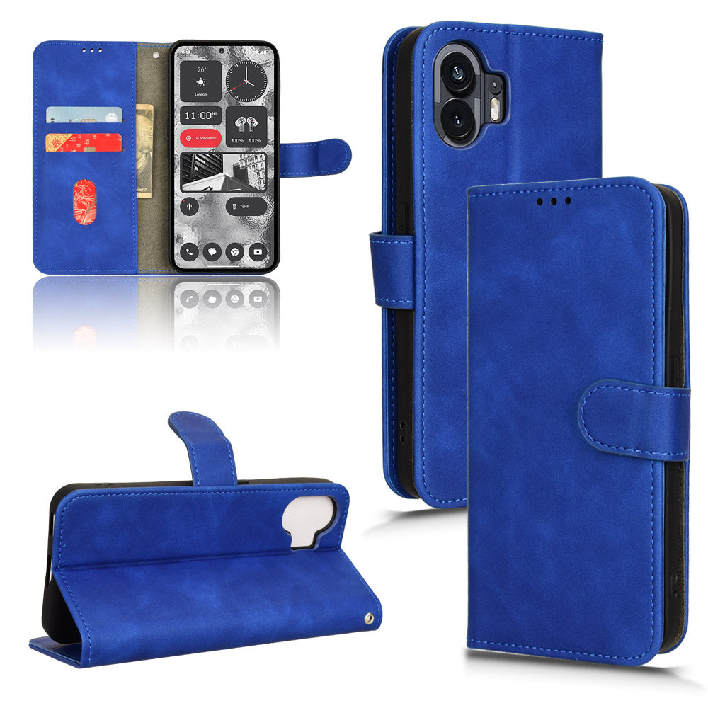 For Nothing Phone (2) Phone Case Stand Skin-touch Wallet PU Leather Full Protection Phone Cover