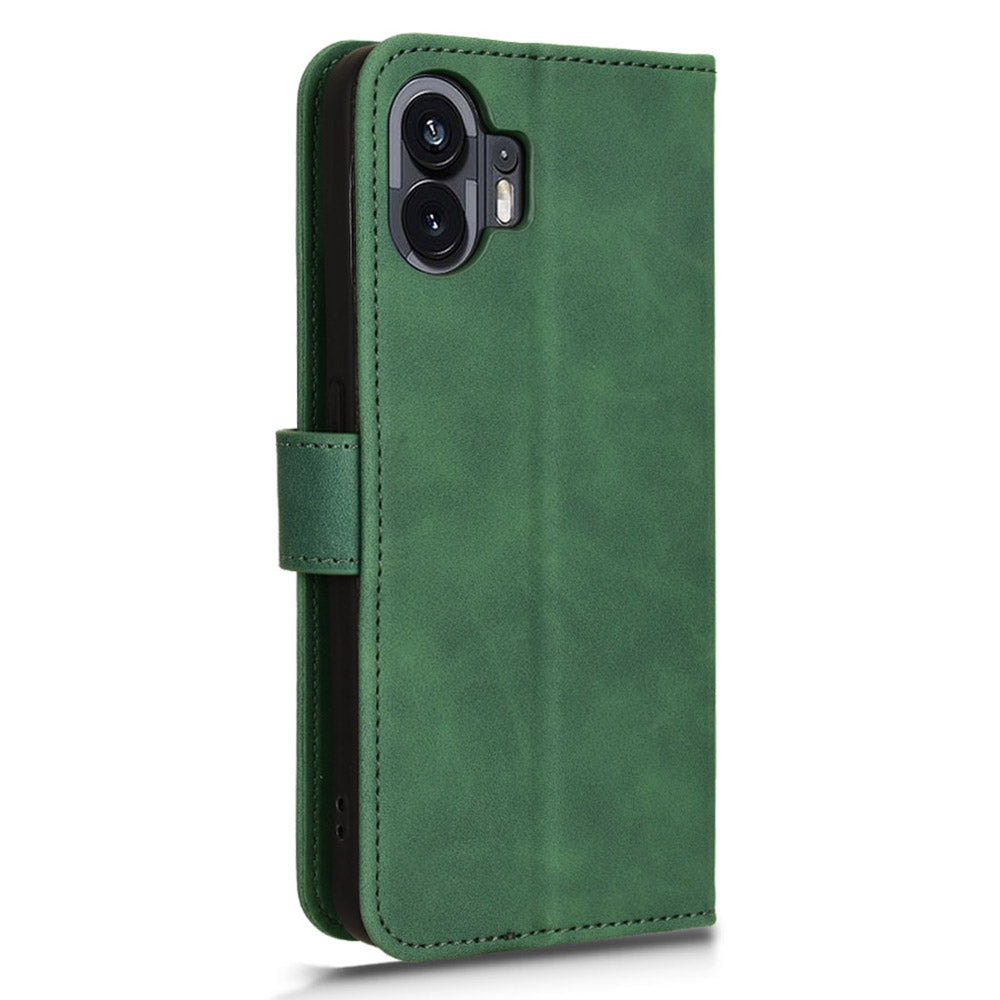 For Nothing Phone (2) Phone Case Stand Skin-touch Wallet PU Leather Full Protection Phone Cover