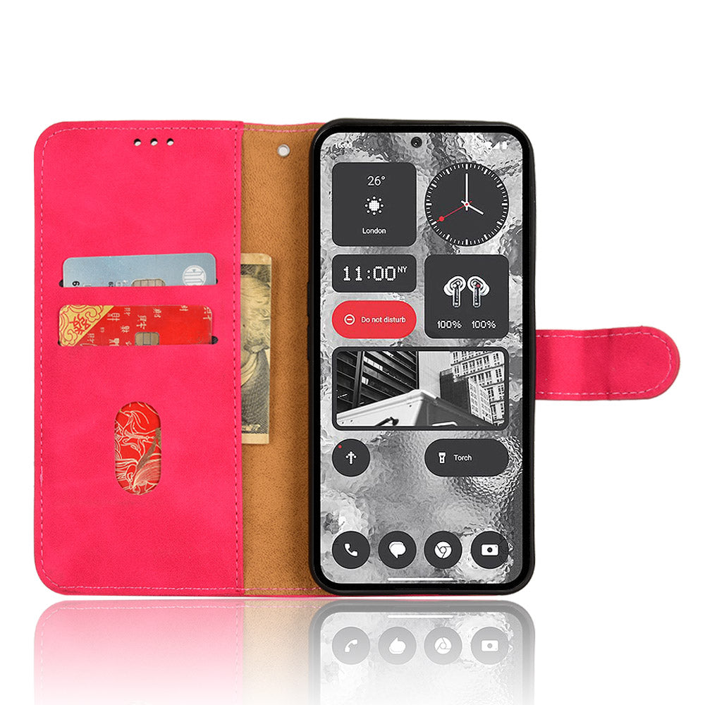 For Nothing Phone (2) Phone Case Stand Skin-touch Wallet PU Leather Full Protection Phone Cover