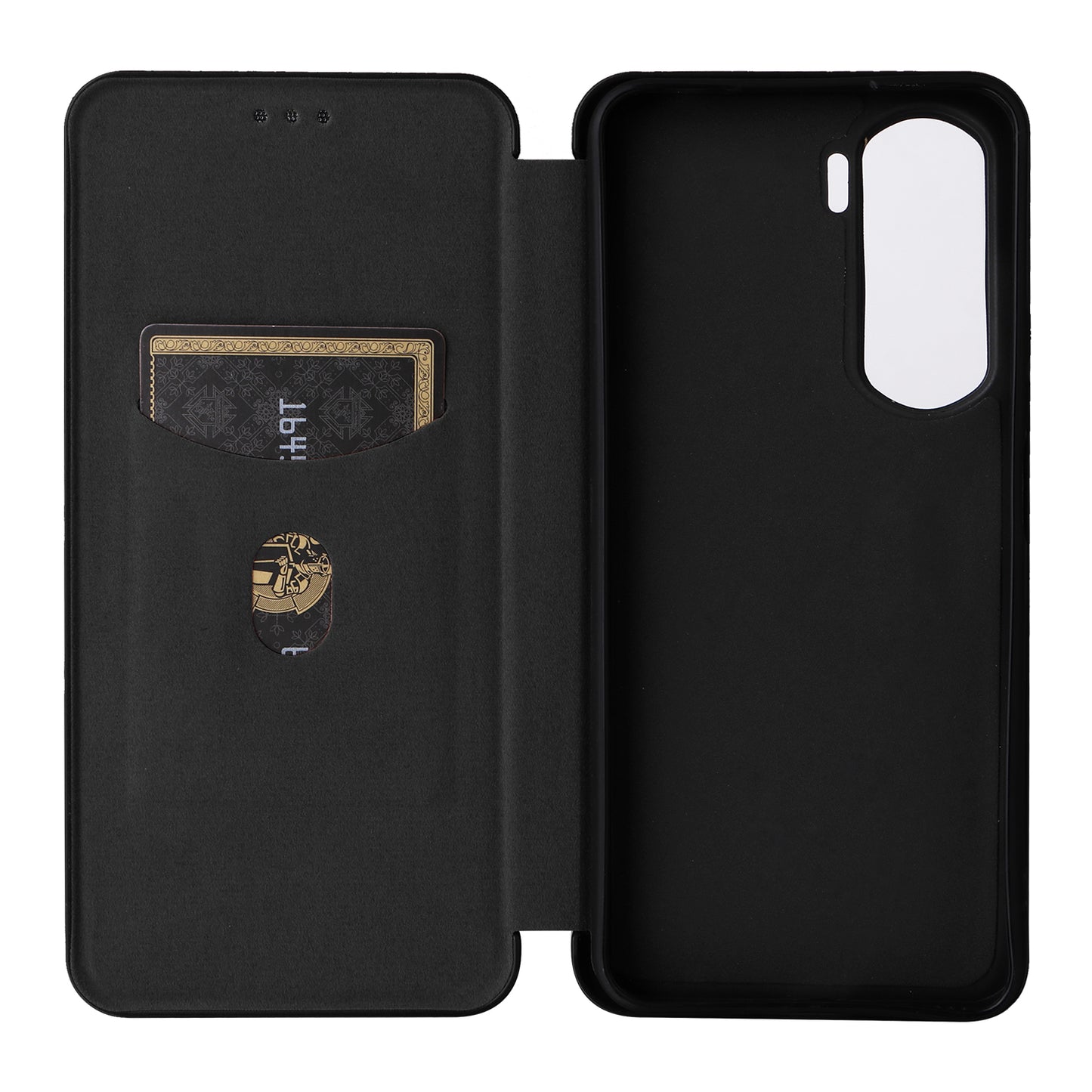 For Honor 90 Lite 5G / X50i 5G Carbon Fiber Texture Card Holder Case Leather Stand Phone Cover
