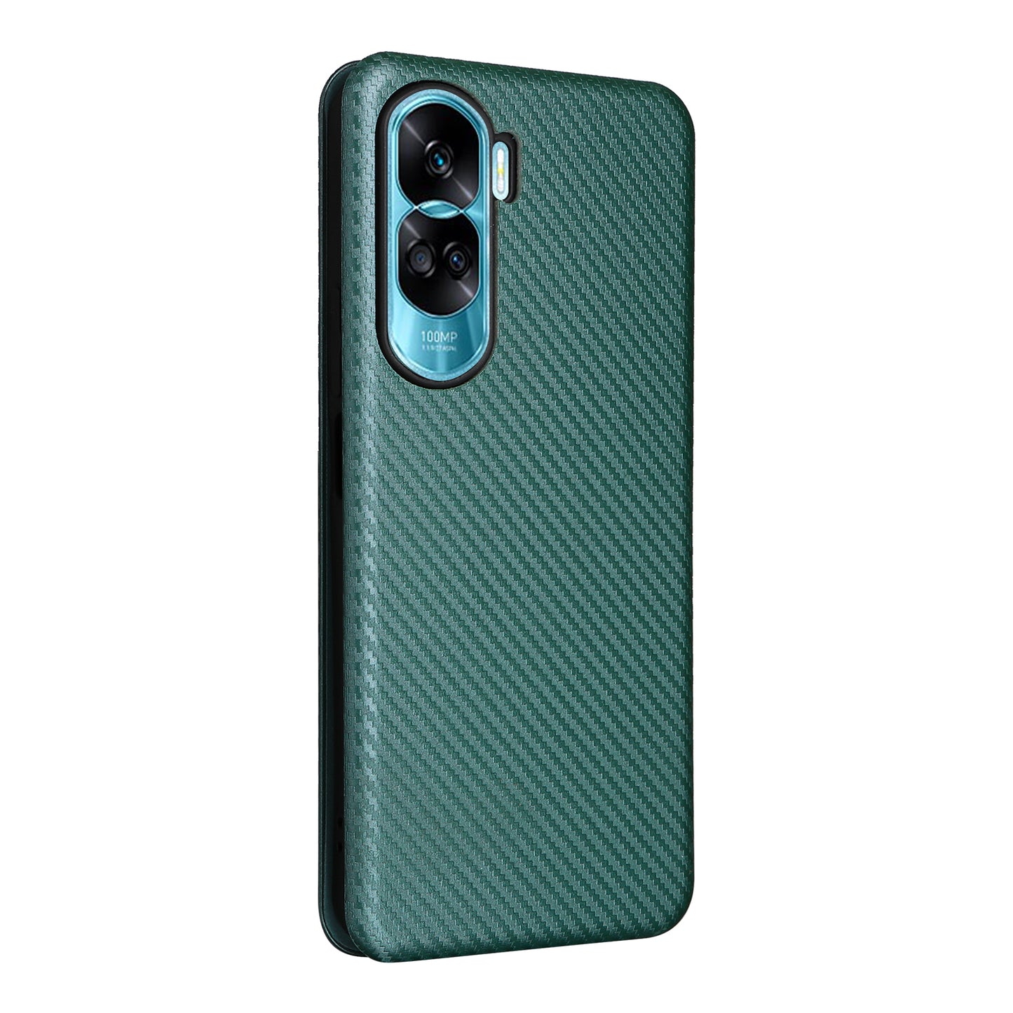 For Honor 90 Lite 5G / X50i 5G Carbon Fiber Texture Card Holder Case Leather Stand Phone Cover