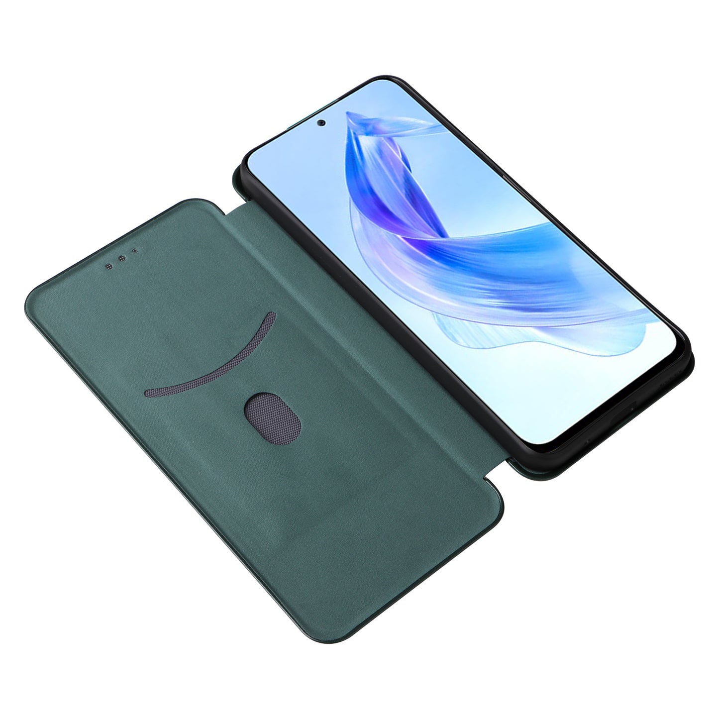 For Honor 90 Lite 5G / X50i 5G Carbon Fiber Texture Card Holder Case Leather Stand Phone Cover