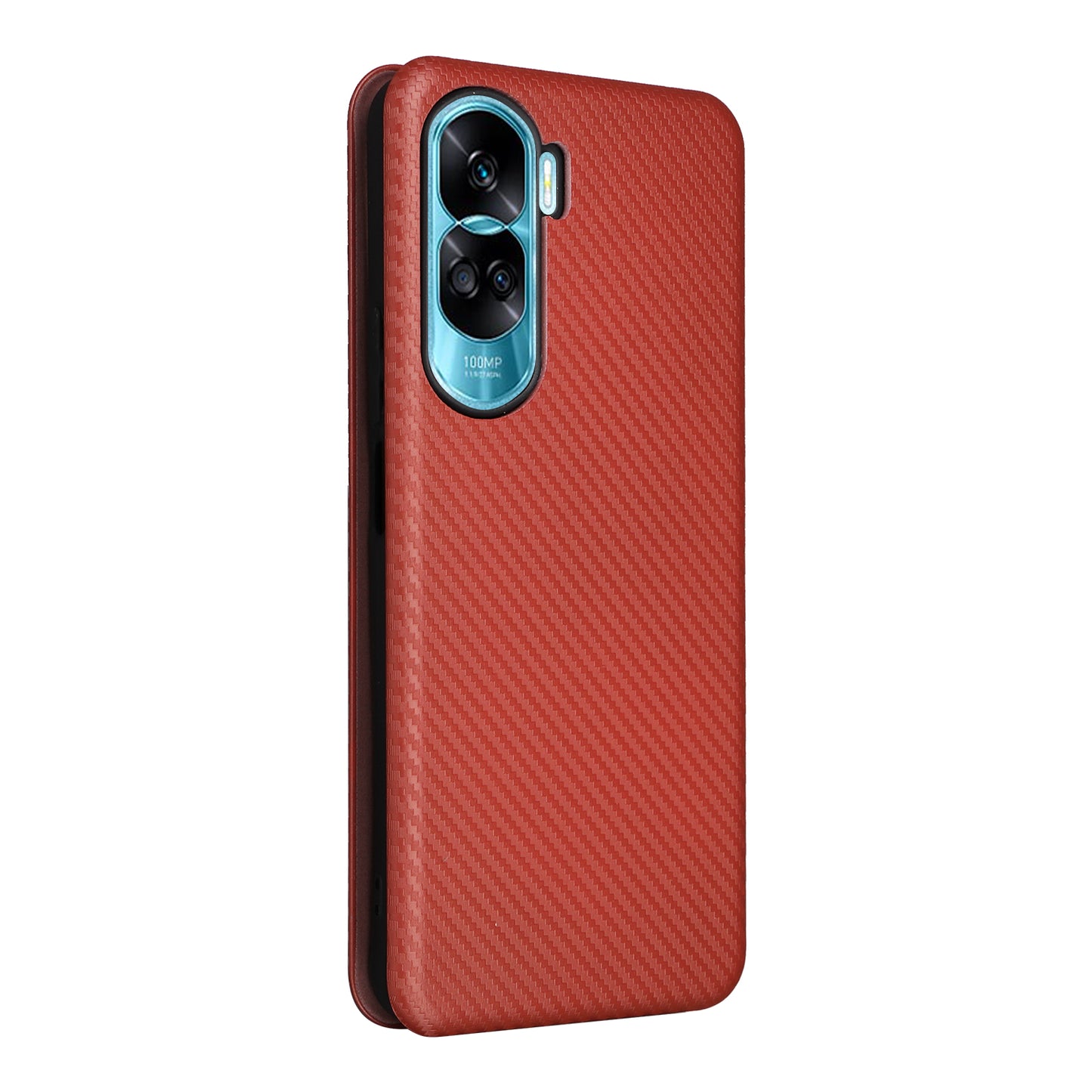 For Honor 90 Lite 5G / X50i 5G Carbon Fiber Texture Card Holder Case Leather Stand Phone Cover