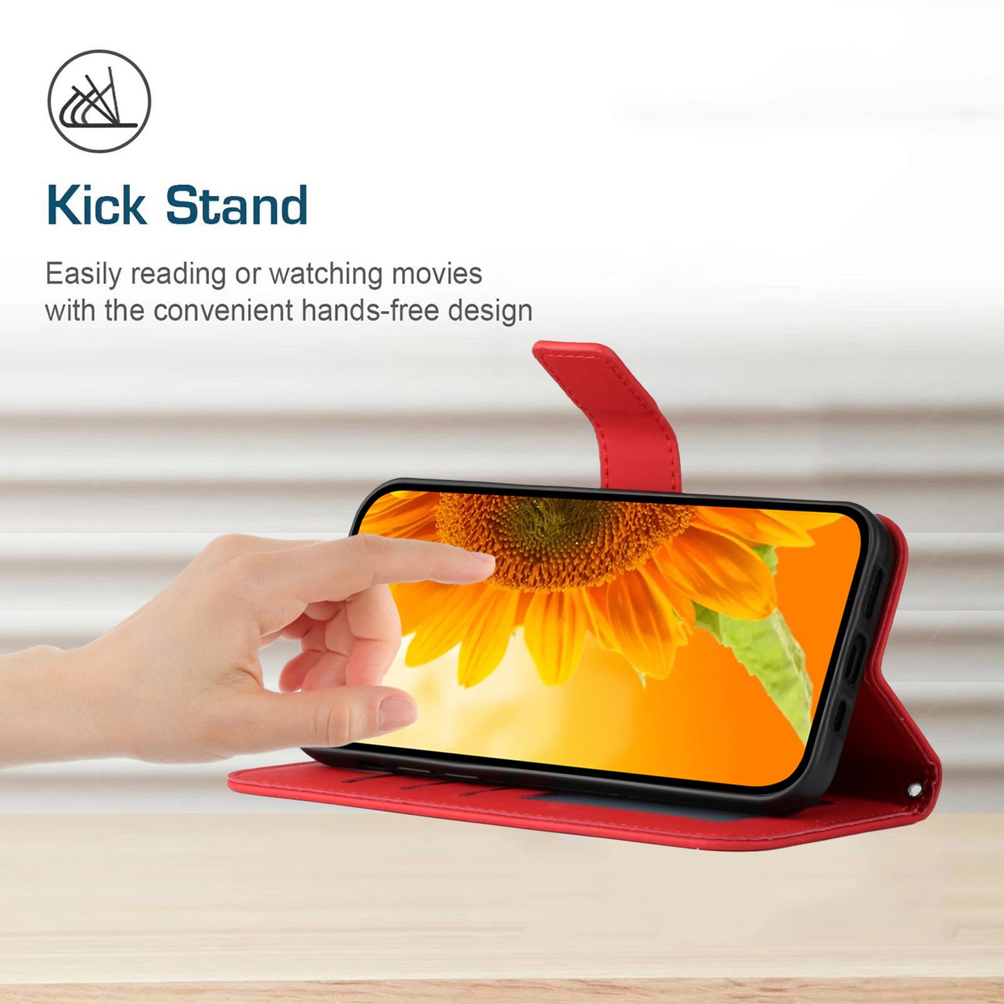 HT04 For Xiaomi Redmi 12 5G / Poco M6 Pro 5G Leather Wallet Phone Case Sunflower Imprint Stand Cover with Shoulder Strap