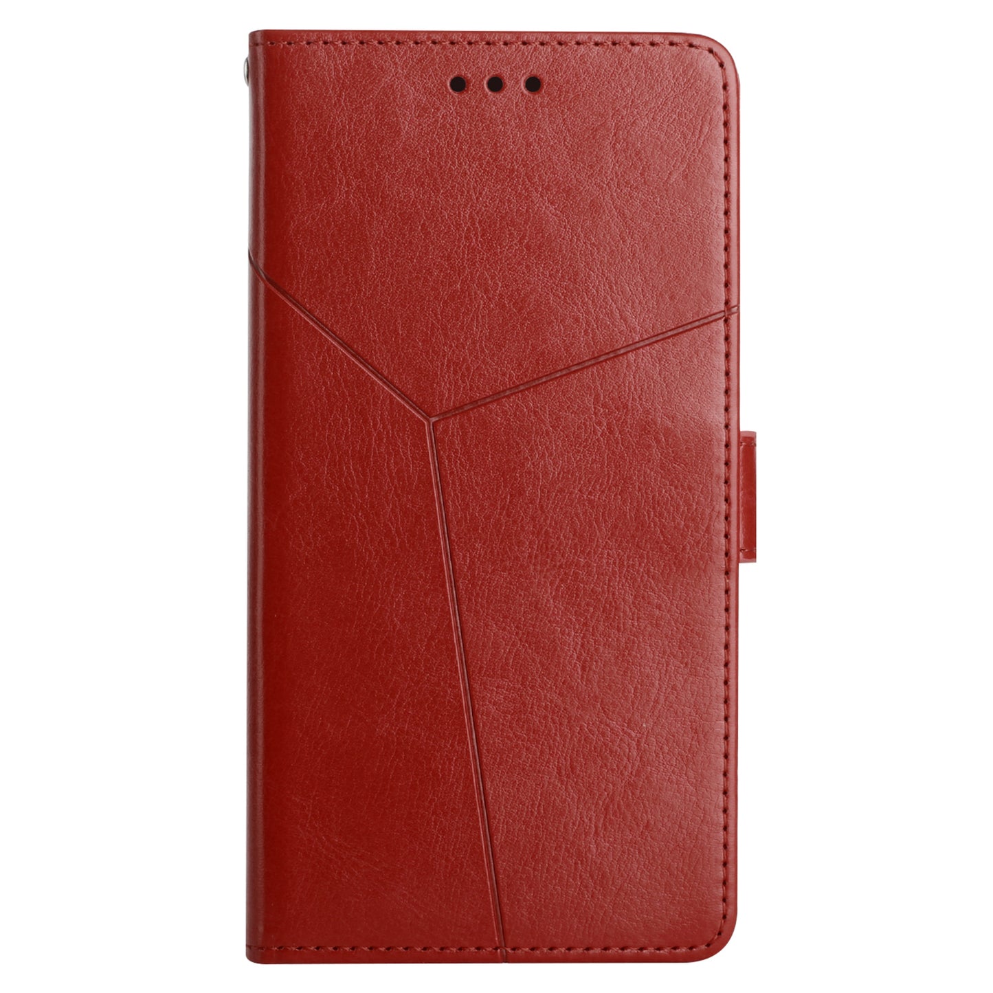 HT01 For Realme 11 5G (Taiwan / India) / Realme 11x 5G Phone Leather Case Y-shaped Line Imprinted Stand Wallet Cover