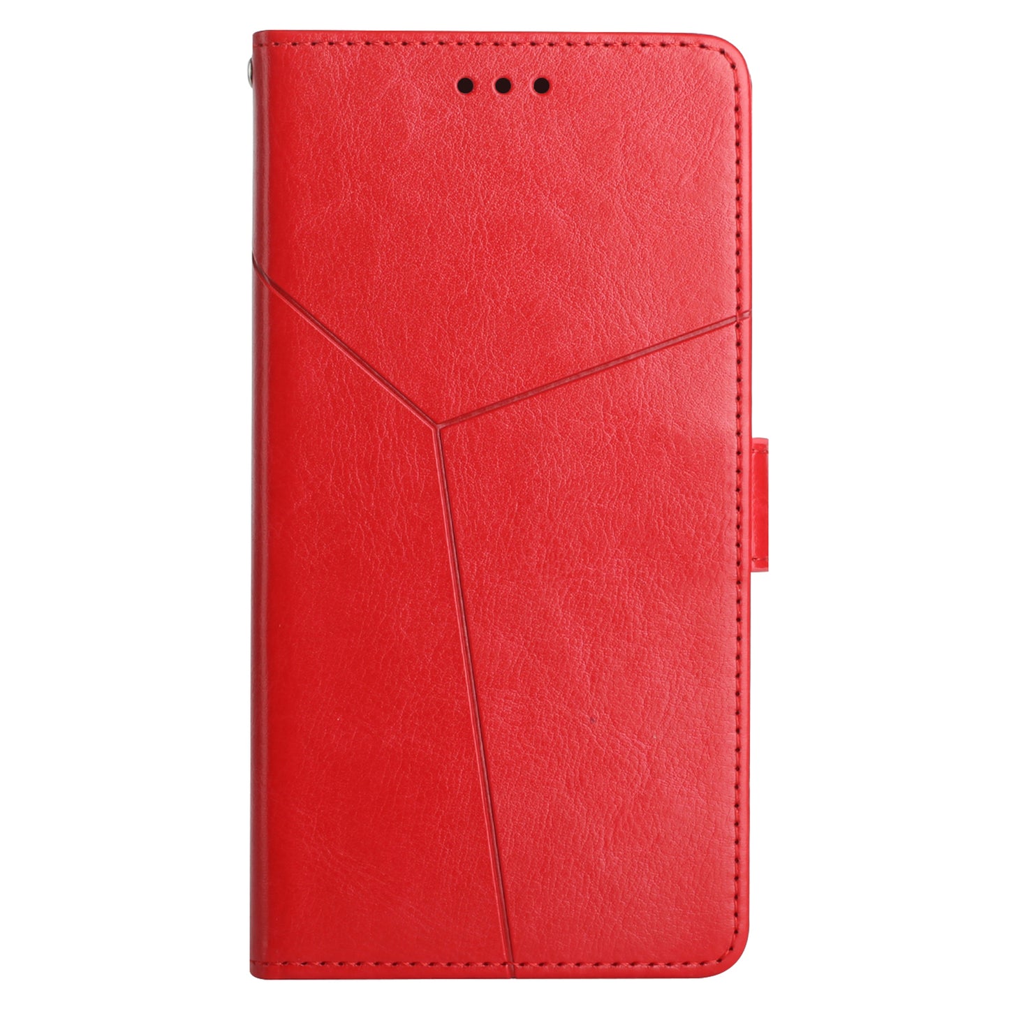 HT01 For Realme 11 5G (Taiwan / India) / Realme 11x 5G Phone Leather Case Y-shaped Line Imprinted Stand Wallet Cover