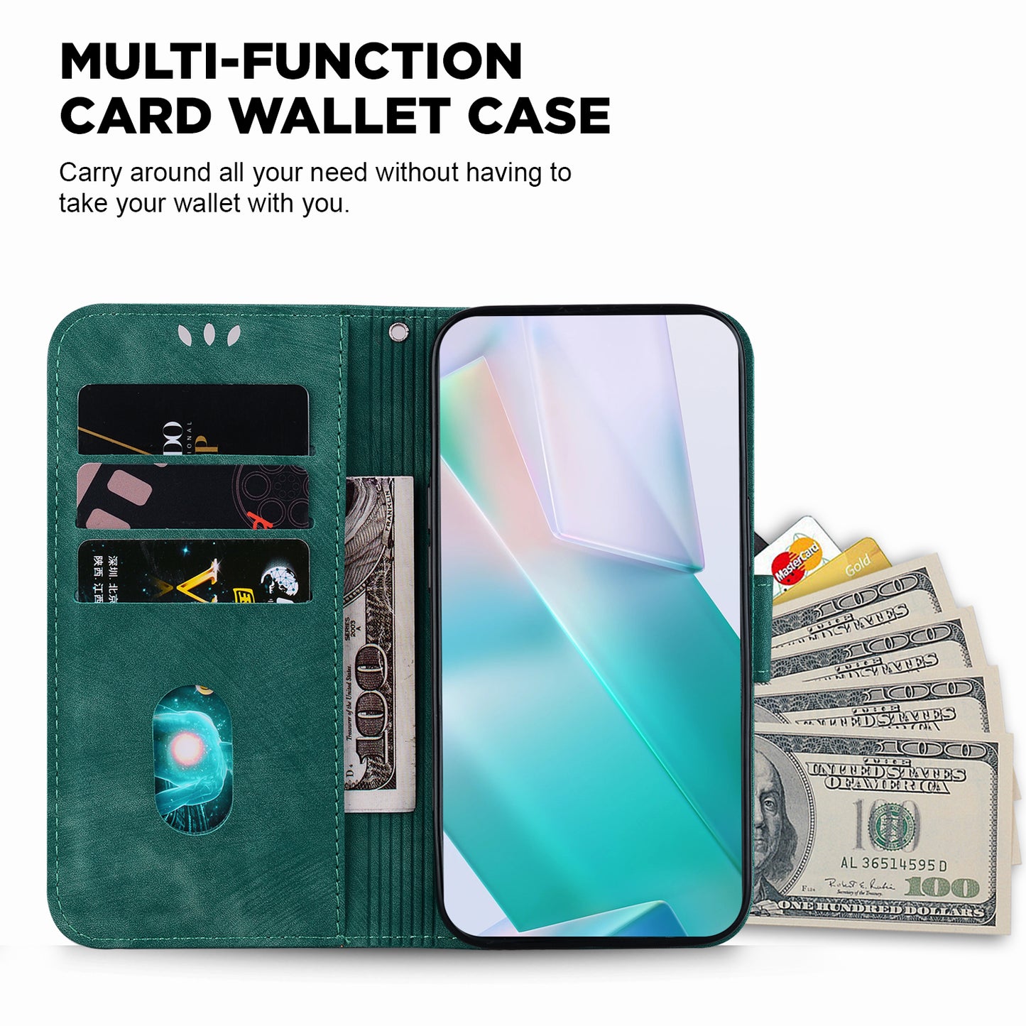 For Samsung Galaxy A04e 4G / F04 4G / M04 4G Leather Wallet Stand Cover Cartoon Tiger Imprint Phone Case