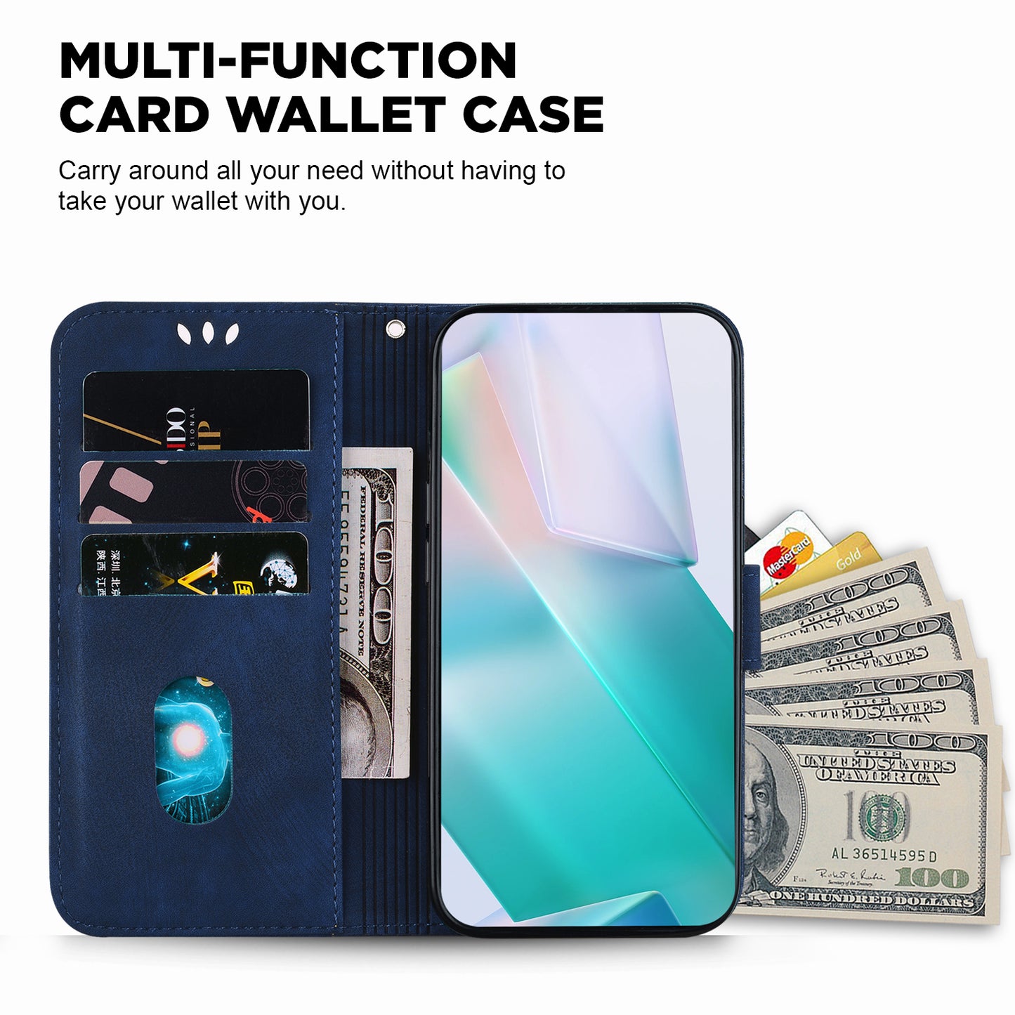 For Samsung Galaxy A04e 4G / F04 4G / M04 4G Leather Wallet Stand Cover Cartoon Tiger Imprint Phone Case