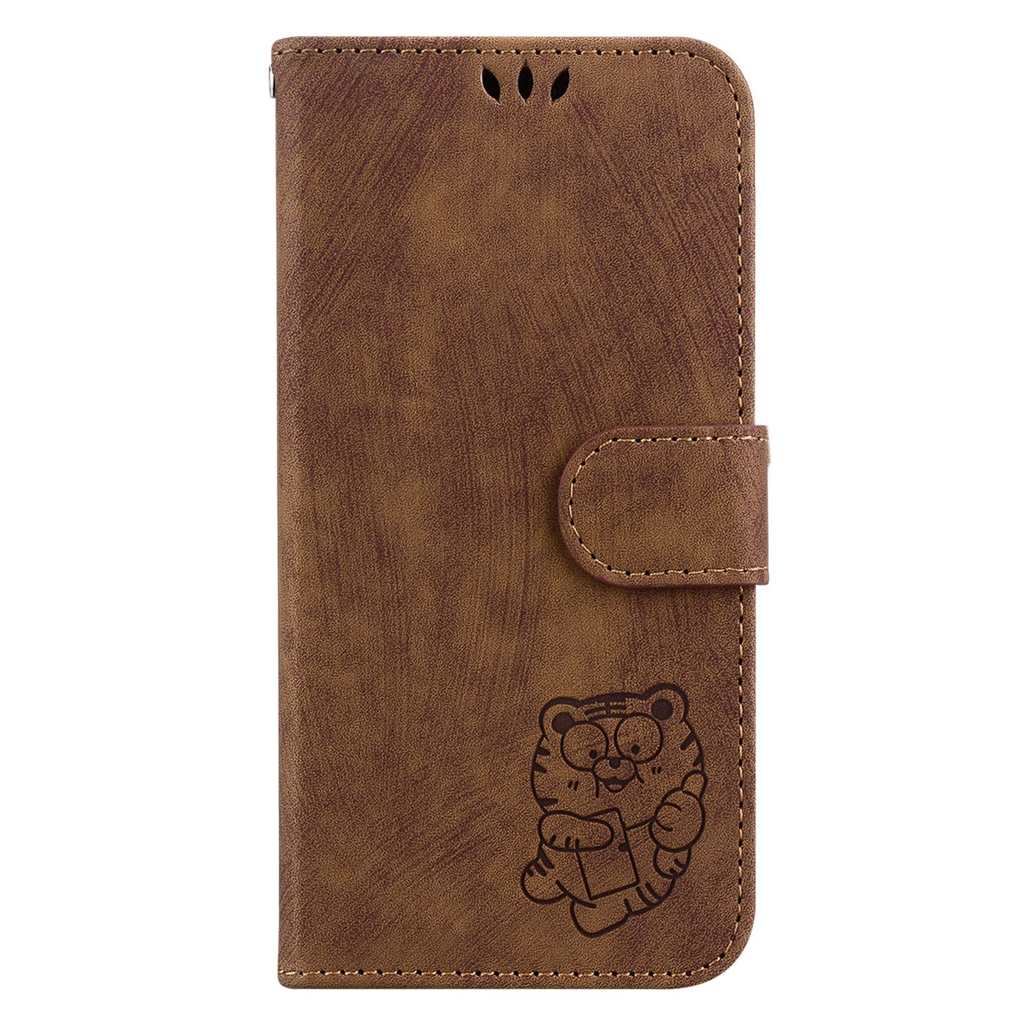 For Samsung Galaxy A04e 4G / F04 4G / M04 4G Leather Wallet Stand Cover Cartoon Tiger Imprint Phone Case